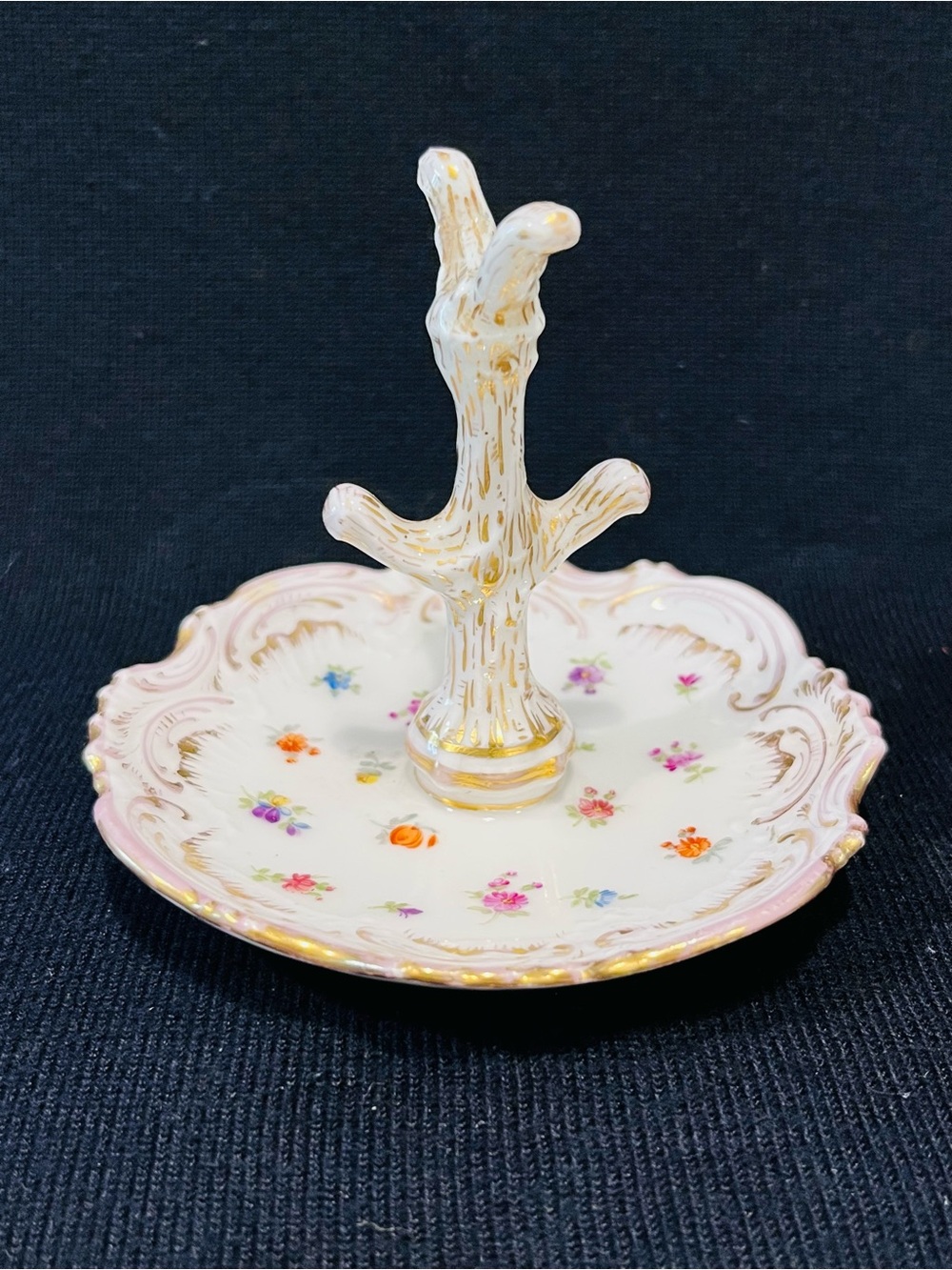 Antique Richard Klemm Dresden Germany 1890’s Hand Painted Ring Holder